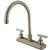 Kingston Satin Nickel Manhattan 8" kitchen faucet without sprayer KS8798CMLLS