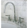 Kingston Concord Chrome 2 Handle Widespread Bathroom Faucet w/drain KS8921DL