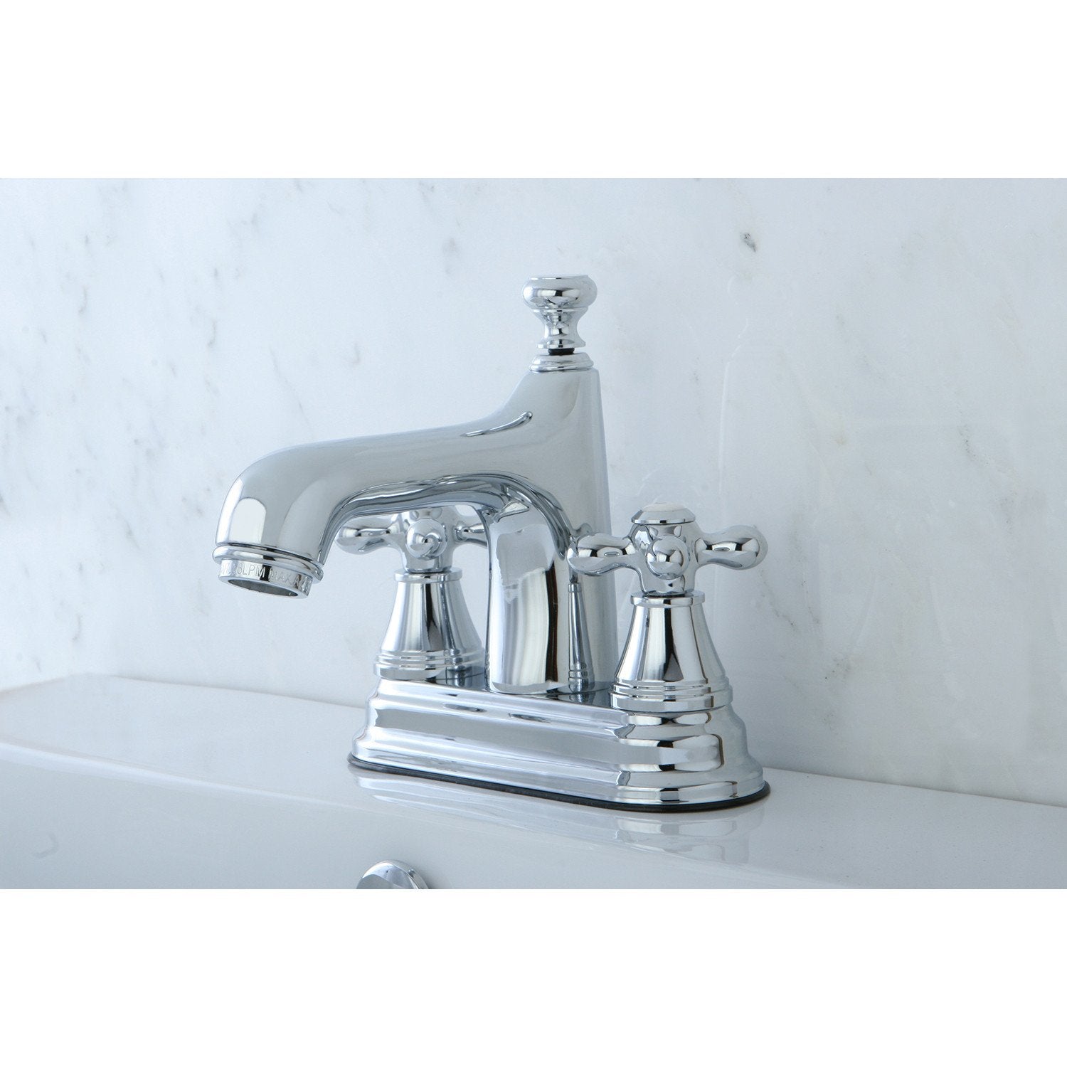 Kingston Brass Chrome 2 Handle 4" Centerset Bathroom Faucet w Pop-up KS9611AX