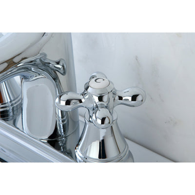 Kingston Brass Chrome 2 Handle 4" Centerset Bathroom Faucet w Pop-up KS9611AX