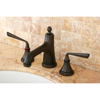 Kingston Silver Sage Oil Rubbed Bronze Widespread Bathroom Faucet KS9965ZL