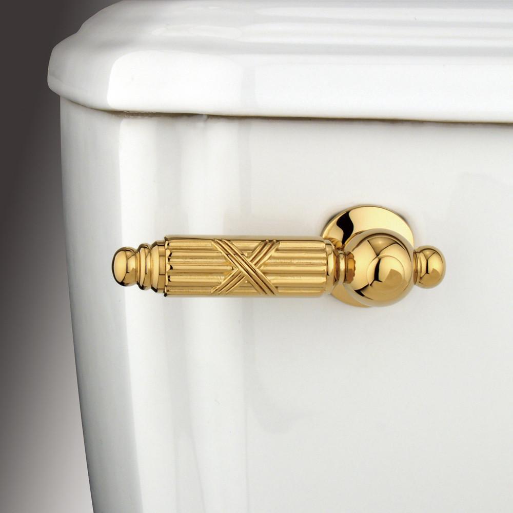 Kingston Brass Polished Brass Georgian toilet tank flush handle lever KTGL2