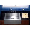 Brushed Nickel Single Bowl Farmhouse Undermount Kitchen Sink KUF302110BN