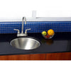 Kingston Brushed Nickel Single Bowl Round Undermount Kitchen Sink KUR16167BN