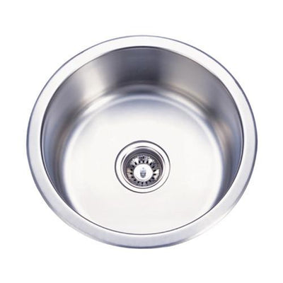Kingston Brushed Nickel Single Bowl Round Undermount Kitchen Sink KUR17179BN
