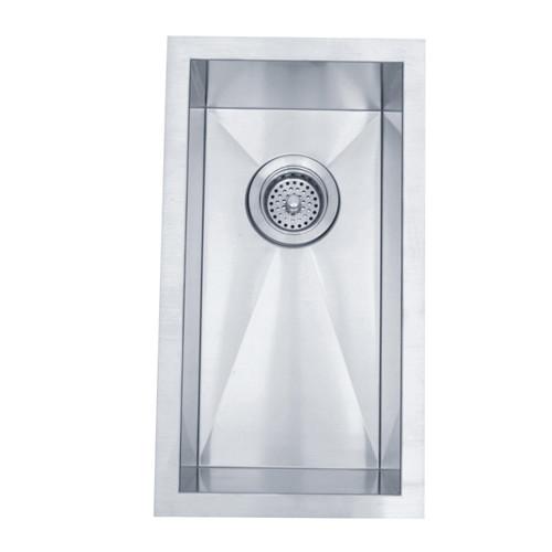 Brushed Nickel Gourmetier Single Bowl Undermount Kitchen Sink KUS20118BN