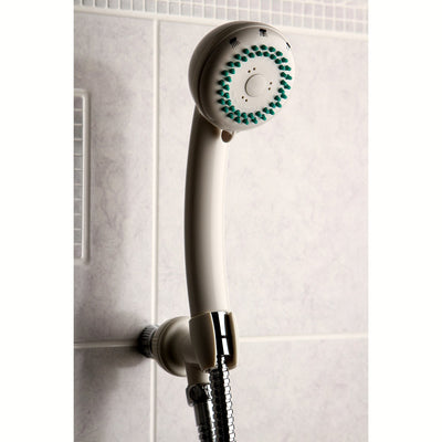 Kingston White 3 Setting Adjustable Hand Shower w/ Stainless Steel Hose KX0131B