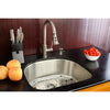 Undermount 1 Bowl Kitchen Sink & Faucet Combo w/ Strainer, Grid, Soap Dispenser