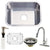 Undermount Single Bowl Kitchen Sink & Faucet w/ Strainer, Grid, Soap Dispenser