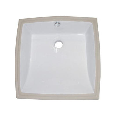 Kingston Cove White China Undermount Bathroom Sink with Overflow Hole LB18187