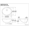 Marina Black China Undermount Bathroom Sink with Overflow Hole LBO16147K