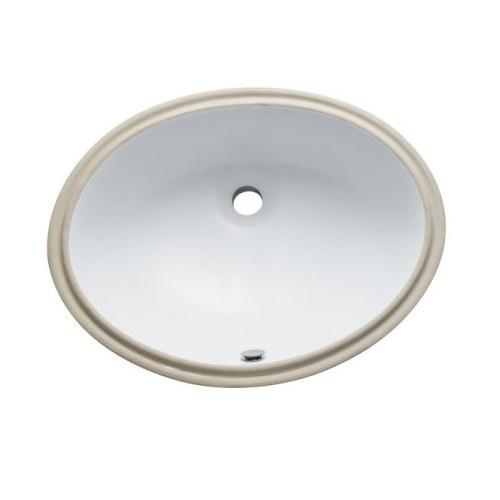 Courtyard White China Undermount Bathroom Sink with Overflow Hole LBO22178
