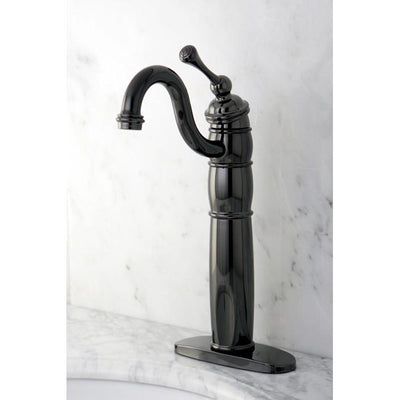 Kingston Water Onyx Black Nickel Single Handle Vessel Sink Faucet NB1420BL