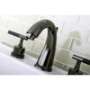 Kingston Water Onyx Black Nickel finish Widespread Bathroom Faucet NS2960DKL