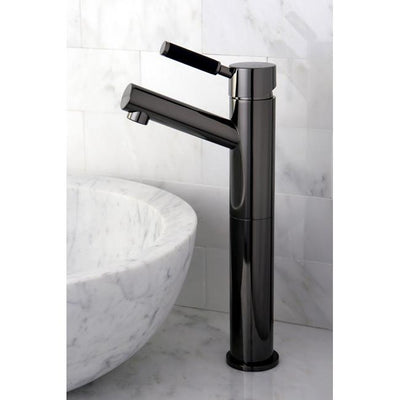 Kingston Water Onyx Black Nickel Single Handle Vessel Sink Faucet NS8410DKL