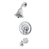 Price Pfister Santiago 1-Handle Tub and Shower Faucet Trim Kit in Polished Chrome (Valve Not Included) 282497
