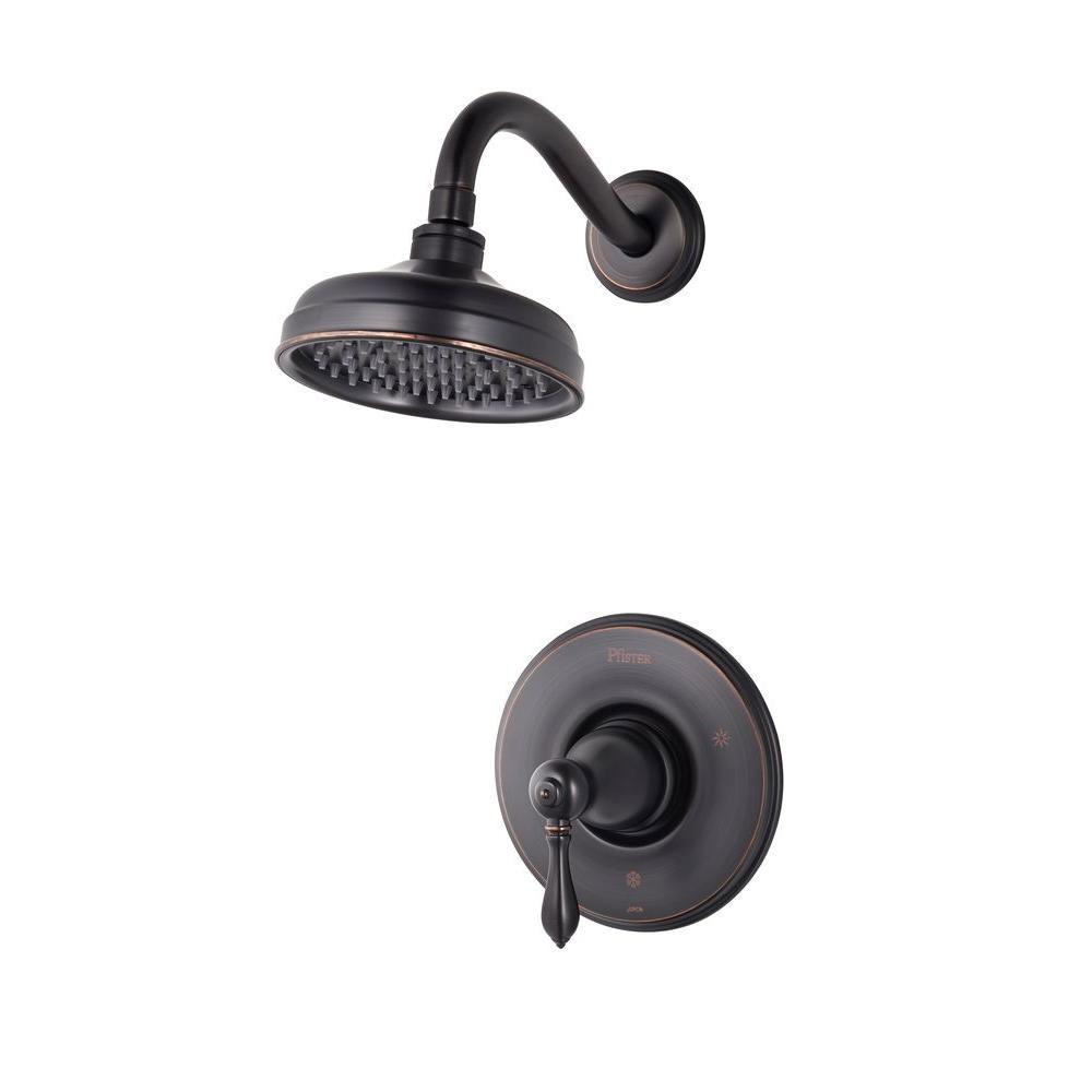 Price Pfister Marielle 1-Handle Shower Faucet Trim Kit in Tuscan Bronze (Valve Not Included) 375165