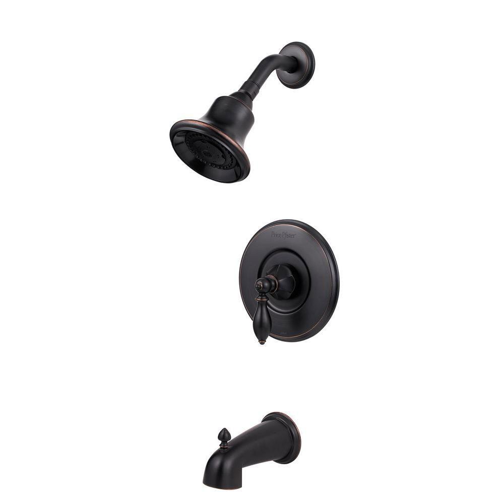 Price Pfister Catalina 1-Handle Tub and Shower Faucet Trim Kit in Tuscan Bronze (Valve Not Included) 375261