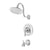 Price Pfister Saxton 1-Handle Tub and Shower Faucet Trim Kit in Polished Chrome (Valve Not Included) 460983