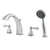 Price Pfister Portola 2-Handle Deck Mount Roman Tub Faucet with Handshower Trim Kit in Polished Chrome (Valve Not Included) 461050