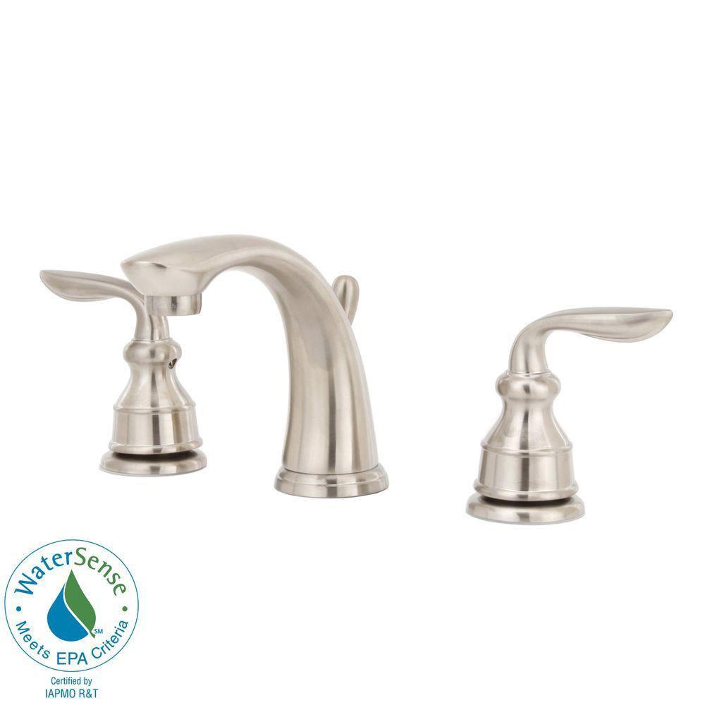 Price Pfister Avalon 8 inch Widespread 2-Handle Bathroom Faucet in Brushed Nickel 475650