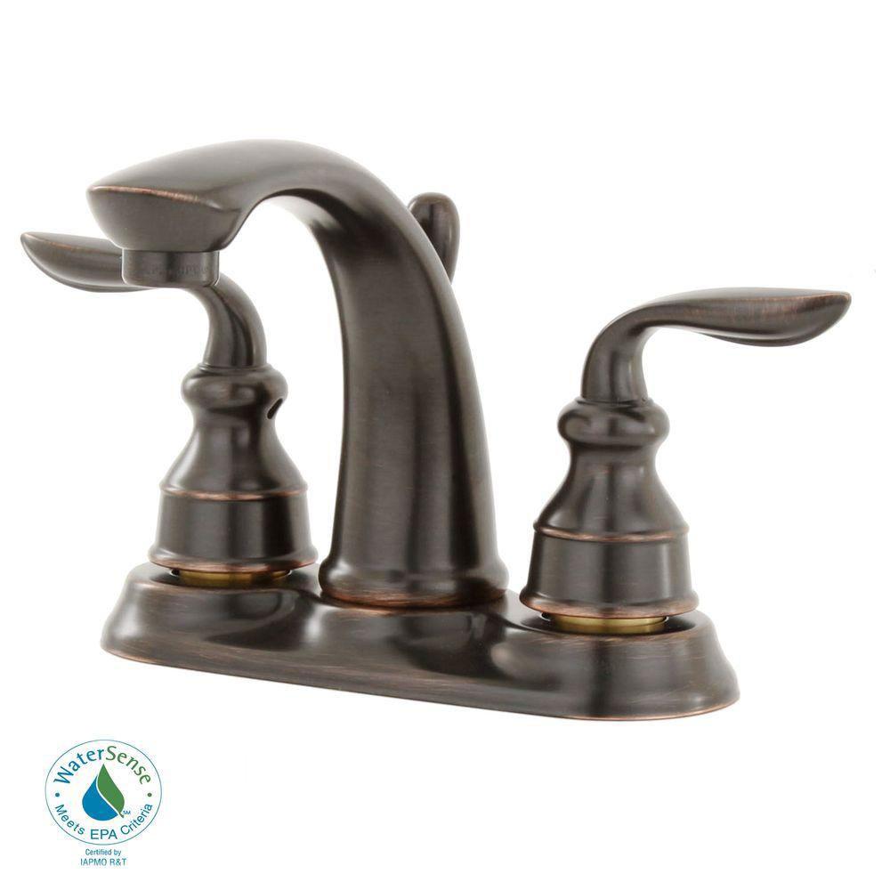 Price Pfister Avalon 4 inch Centerset 2-Handle Bathroom Faucet in Tuscan Bronze 475660