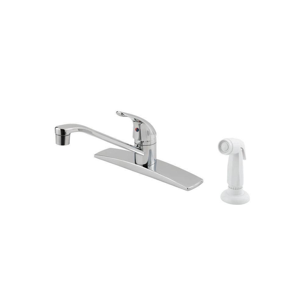 Price Pfister Pfirst Series Single-Handle Side Sprayer Kitchen Faucet in Polished Chrome 475717