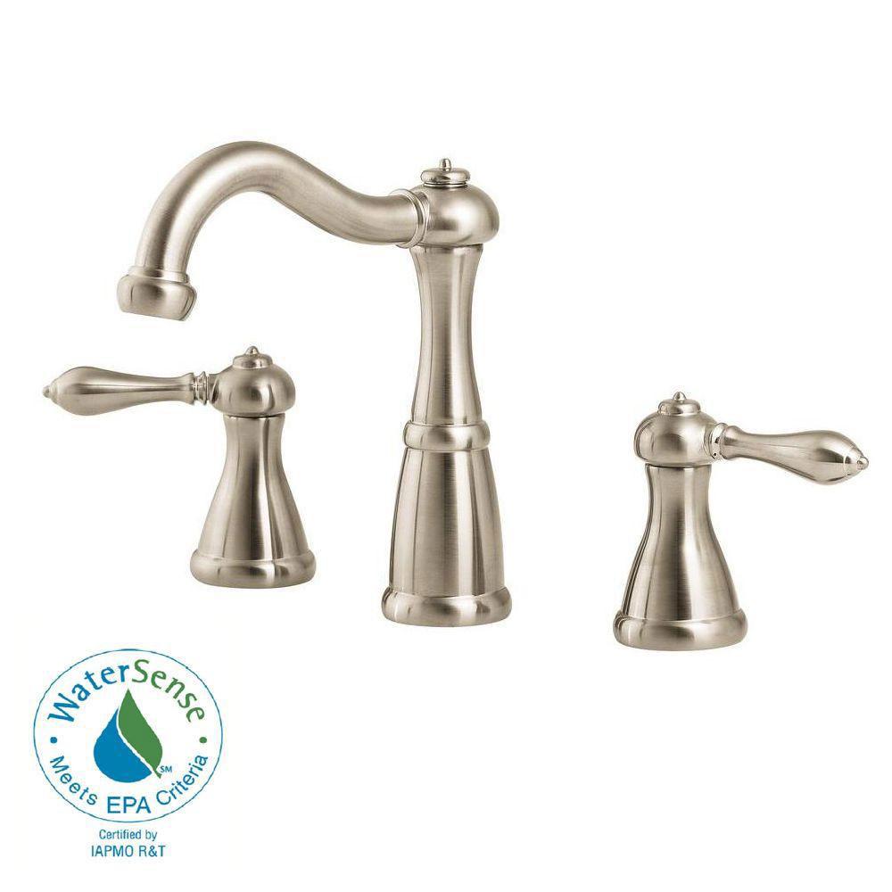 Pfister GT49M0BK Marielle 8-inch Lead Free Widespread Bathroom Faucet, Brushed Nickel 475815