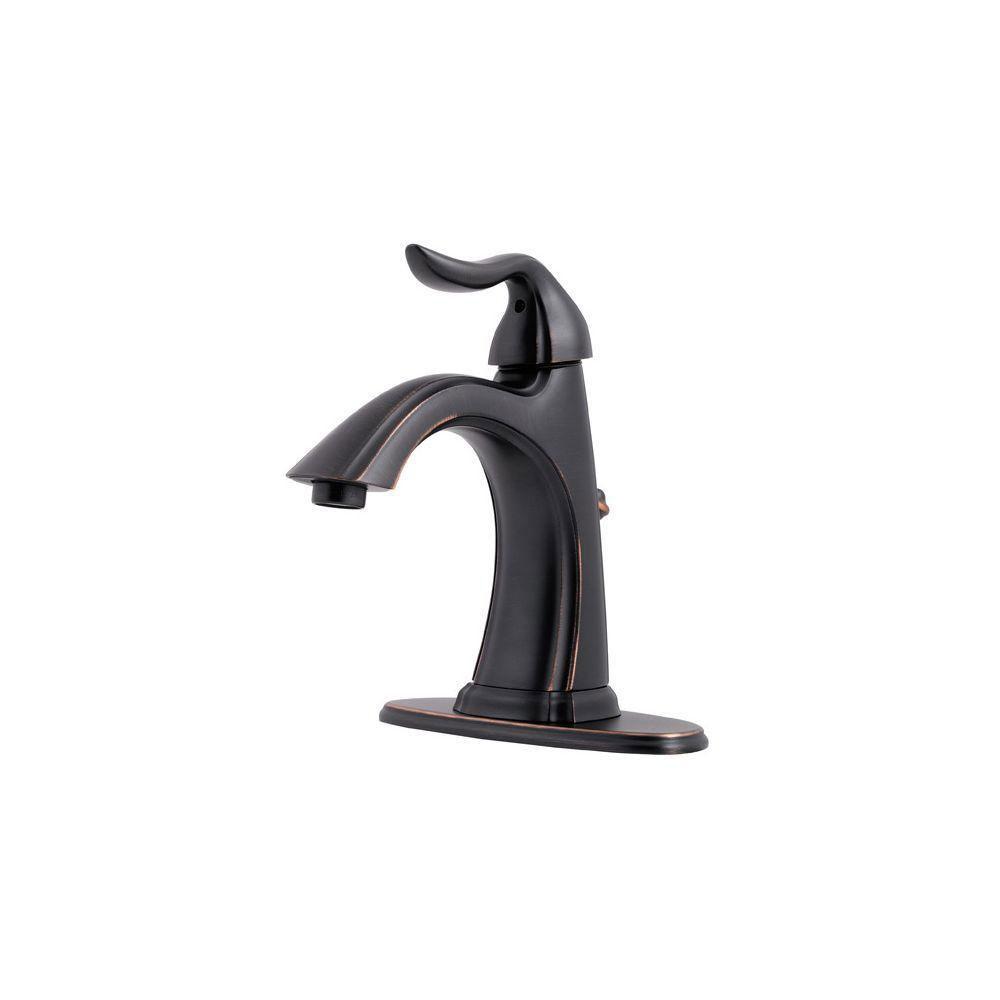 Price Pfister Santiago Single Control 4 inch Centerset 1-Handle Bathroom Faucet in Tuscan Bronze 475846