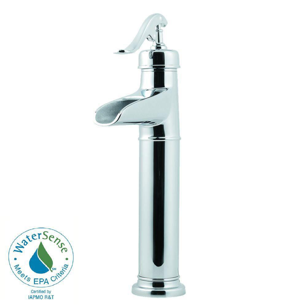 Price Pfister Ashfield Single Hole 1-Handle Vessel Bathroom Faucet in Polished Chrome 475848