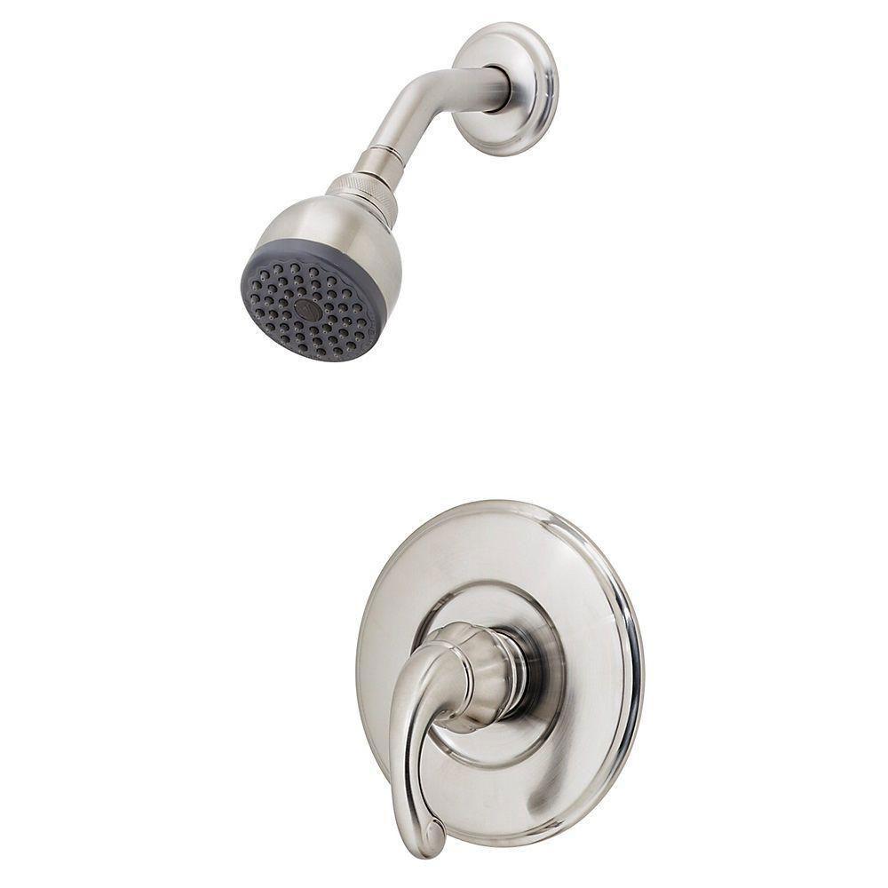 Price Pfister Treviso 1-Handle Shower Faucet Trim Kit in Brushed Nickel (Valve Not Included) 482953