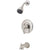 Price Pfister Treviso 1-Handle Tub and Shower Faucet Trim Kit in Brushed Nickel (Valve Not Included) 483001