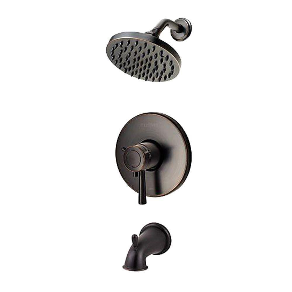 Price Pfister 1-Handle Tub and Shower Faucet Trim Kit in Tuscan Bronze (Valve Not Included) 518978