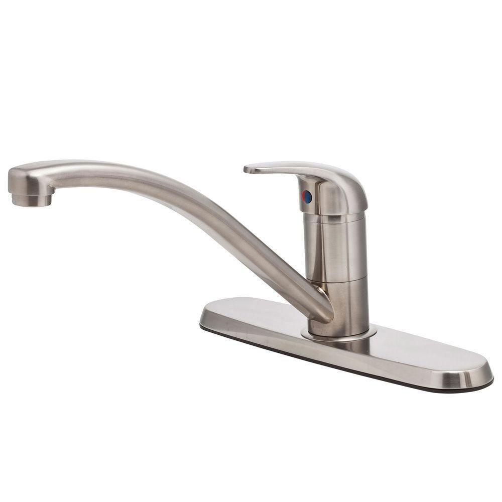 Price Pfister Pfirst Series Single-Handle Kitchen Faucet in Stainless Steel 519830
