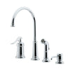 Price Pfister Polished Chrome Ashfield Single-Handle Kitchen Faucet with Sidespray and Soap Dispenser 519841