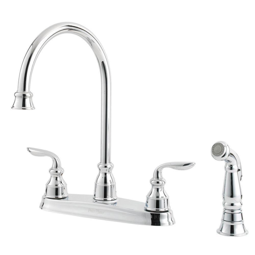 Price Pfister Avalon 2-Handle Kitchen Faucet in Polished Chrome 519868
