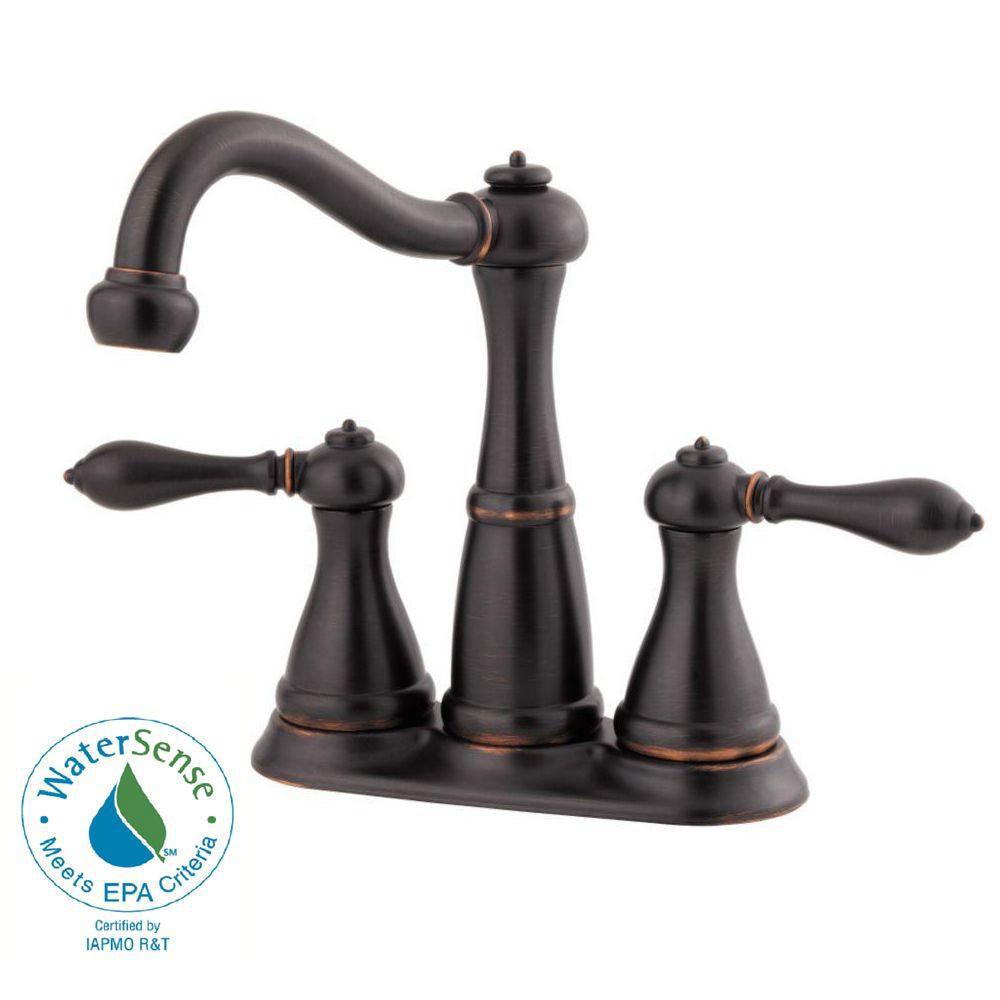 Price Pfister Marielle 4 inch Centerset 2-Handle Bathroom Faucet in Tuscan Bronze 519888