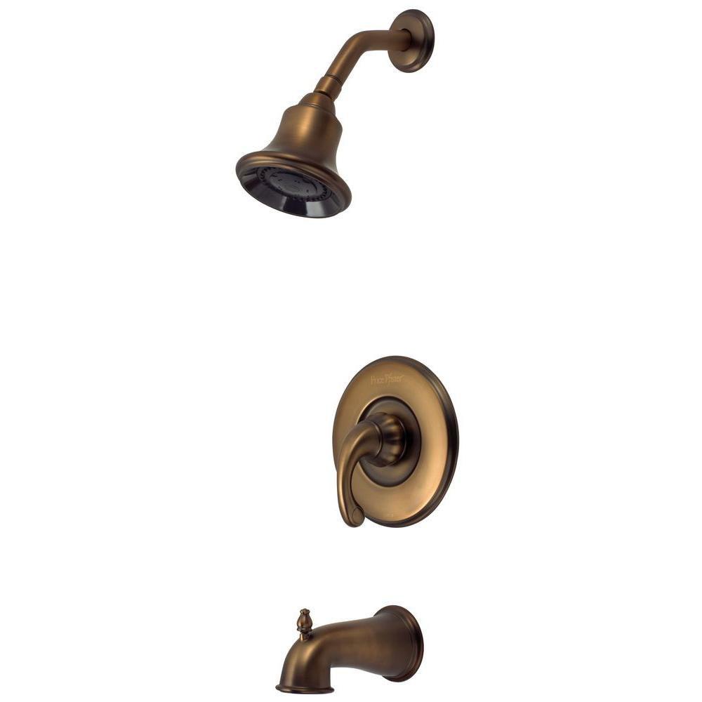 Price Pfister Treviso 1-Handle Tub and Shower Faucet in Velvet Aged Bronze 544369