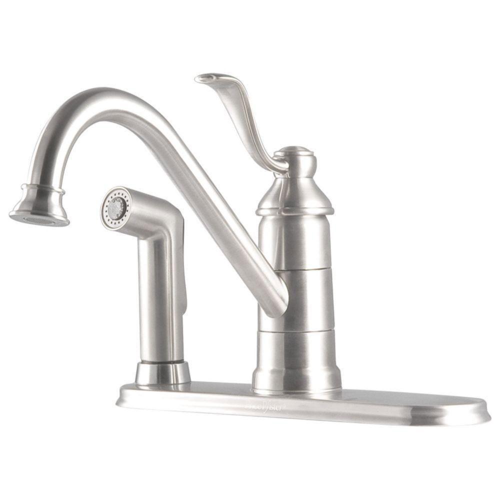 Price Pfister Stainless Steel Finish Portland Single-Handle Kitchen Faucet 544535