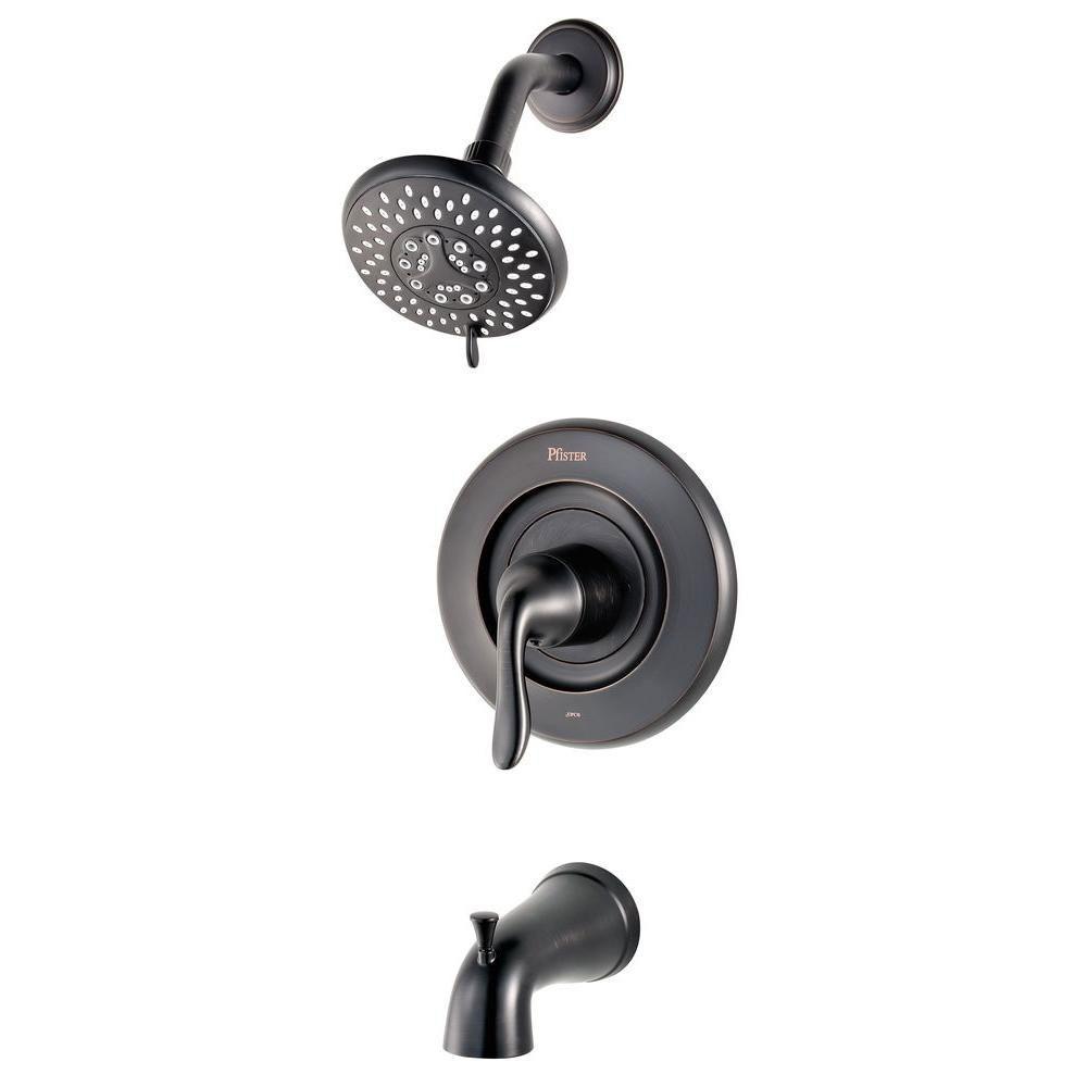 Price Pfister Universal 1-Handle Transitional Tub and Shower Faucet Trim Kit in Tuscan Bronze (Valve Not Included) 584388