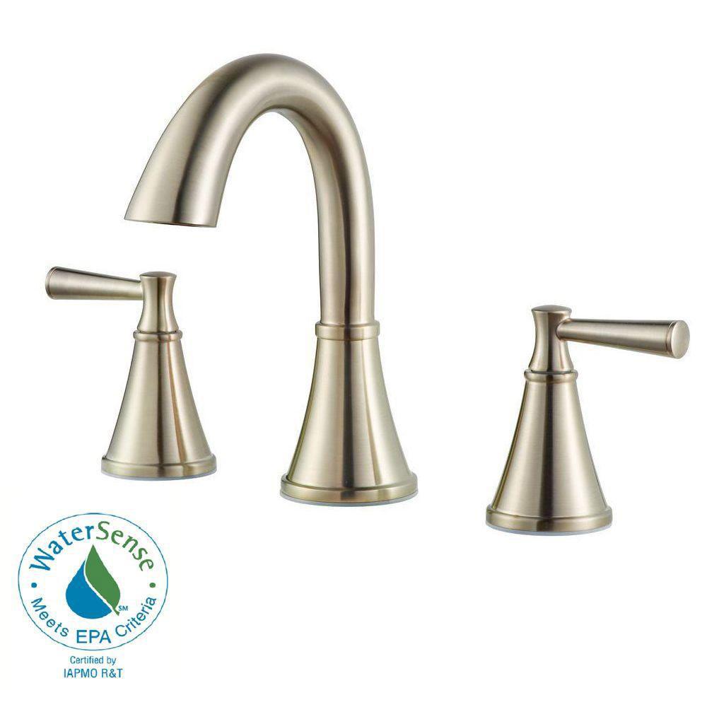 Price Pfister Cantara 8 inch Widespread 2-Handle High Arc Bathroom Faucet in Brushed Nickel 609968