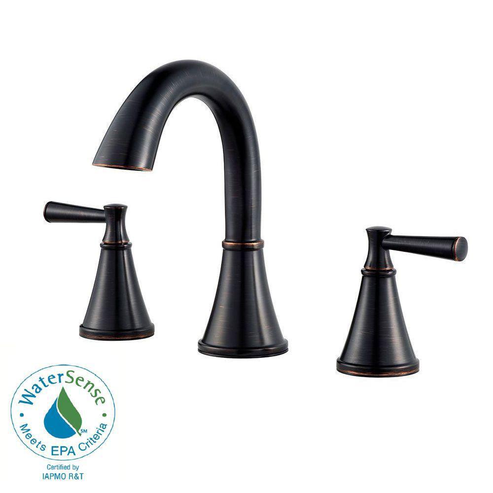 Price Pfister Cantara 8 inch Widespread 2-Handle Bathroom Faucet in Tuscan Bronze 613335