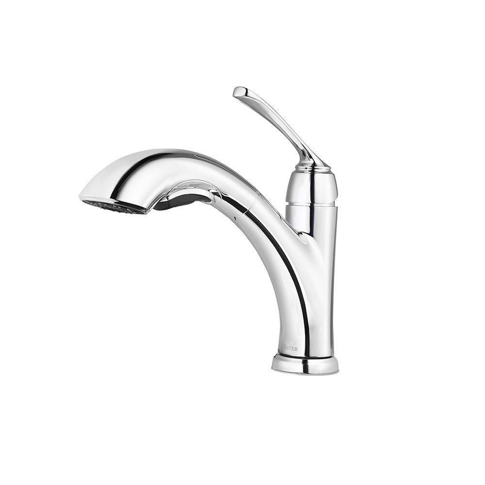 Price Pfister Cantara Single-Handle Pull-Out Sprayer Kitchen Faucet in Polished Chrome 675167