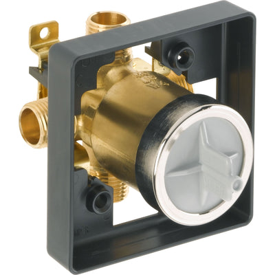Delta Venetian Bronze Victorian 14 Series Digital Display Temp2O Shower Valve Control COMPLETE with Single White Lever Handle and Valve without Stops D1668V