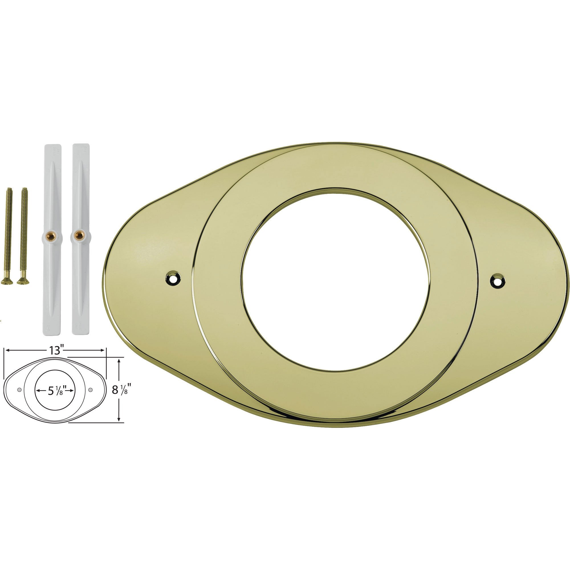 Delta Shower Valve Renovation Cover Plate in Polished Brass 202365
