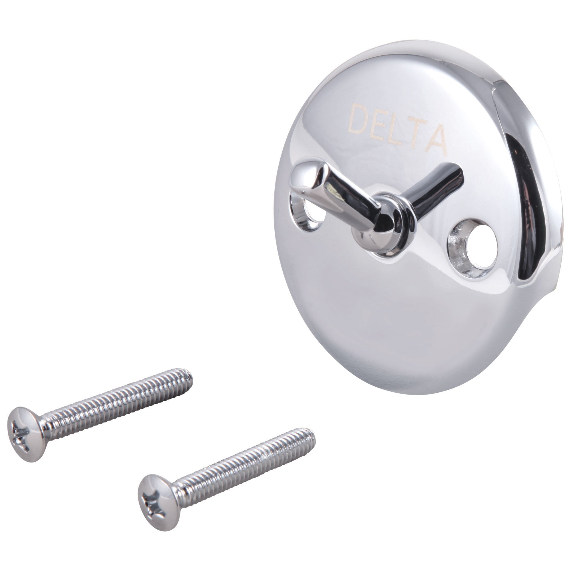 Delta Chrome Finish Overflow Plate with Trip Lever and Screws 208209