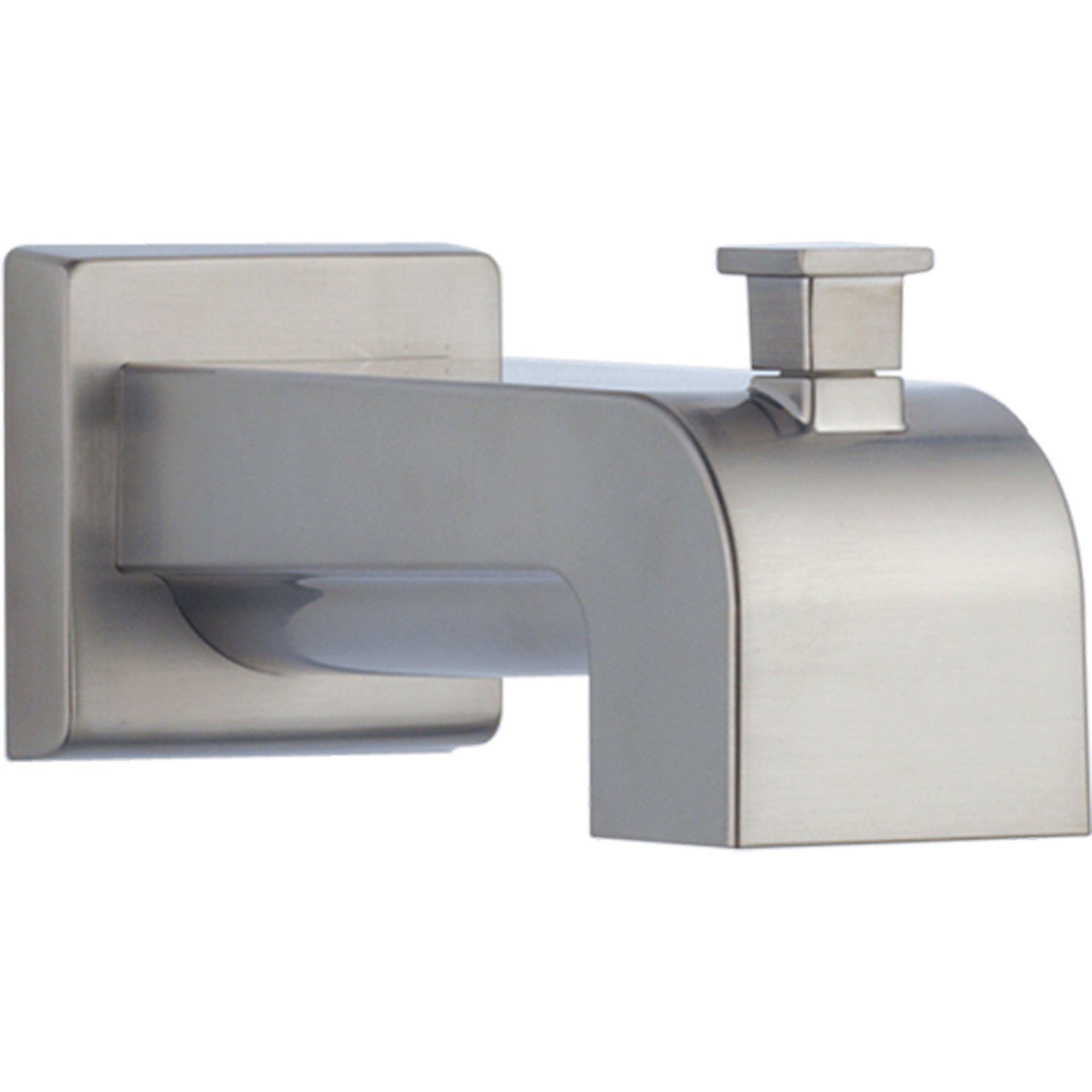 Delta Arzo 7.13" Modern Stainless Steel Finish Pull-Up Diverter Tub Spout 588659