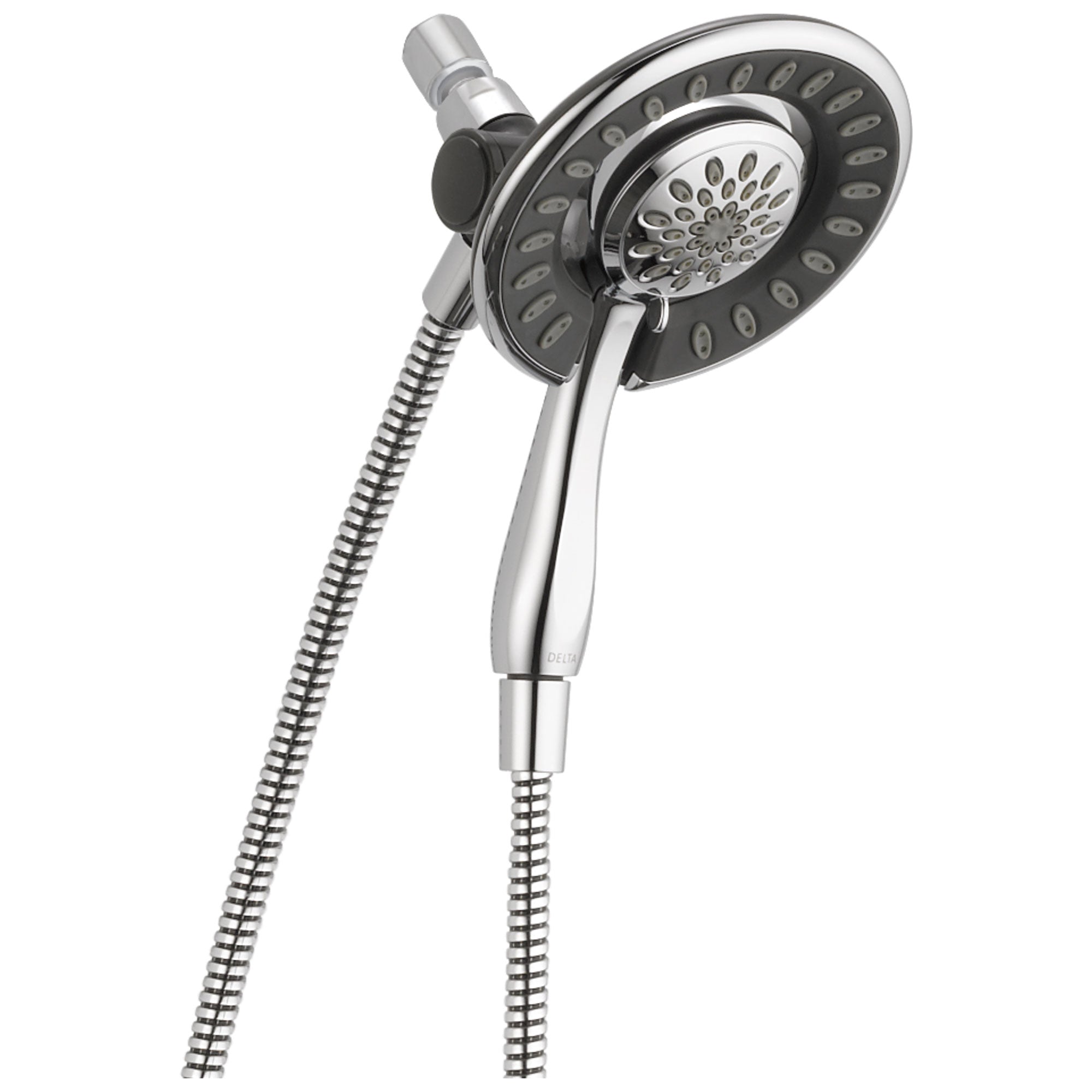 Delta Chrome Finish Shower Arm Mount In2ition Two-in-One Hand Spray and Showerhead Combination DRP63838