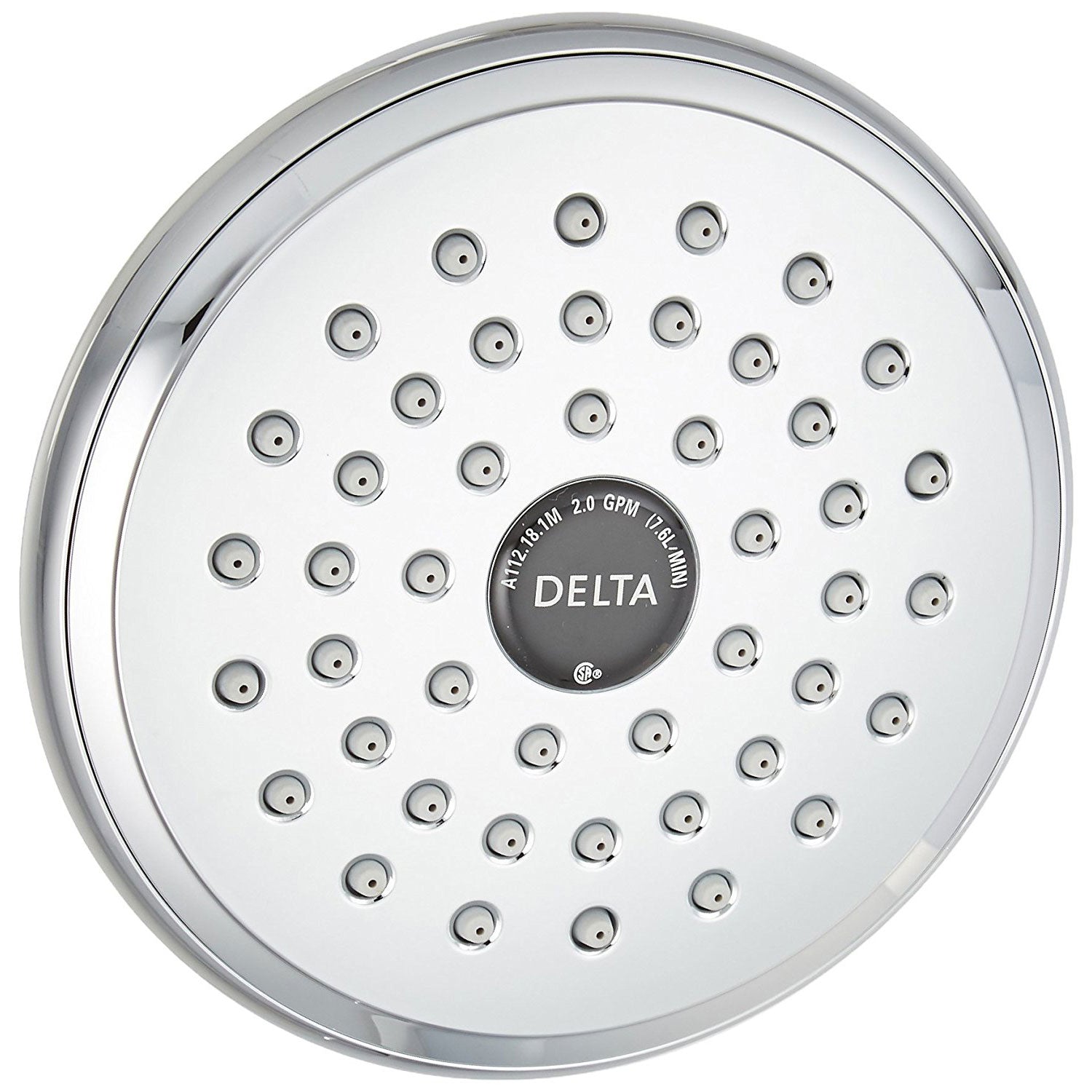 Delta Chrome Finish Touch Clean Round Shower Head DRP64096