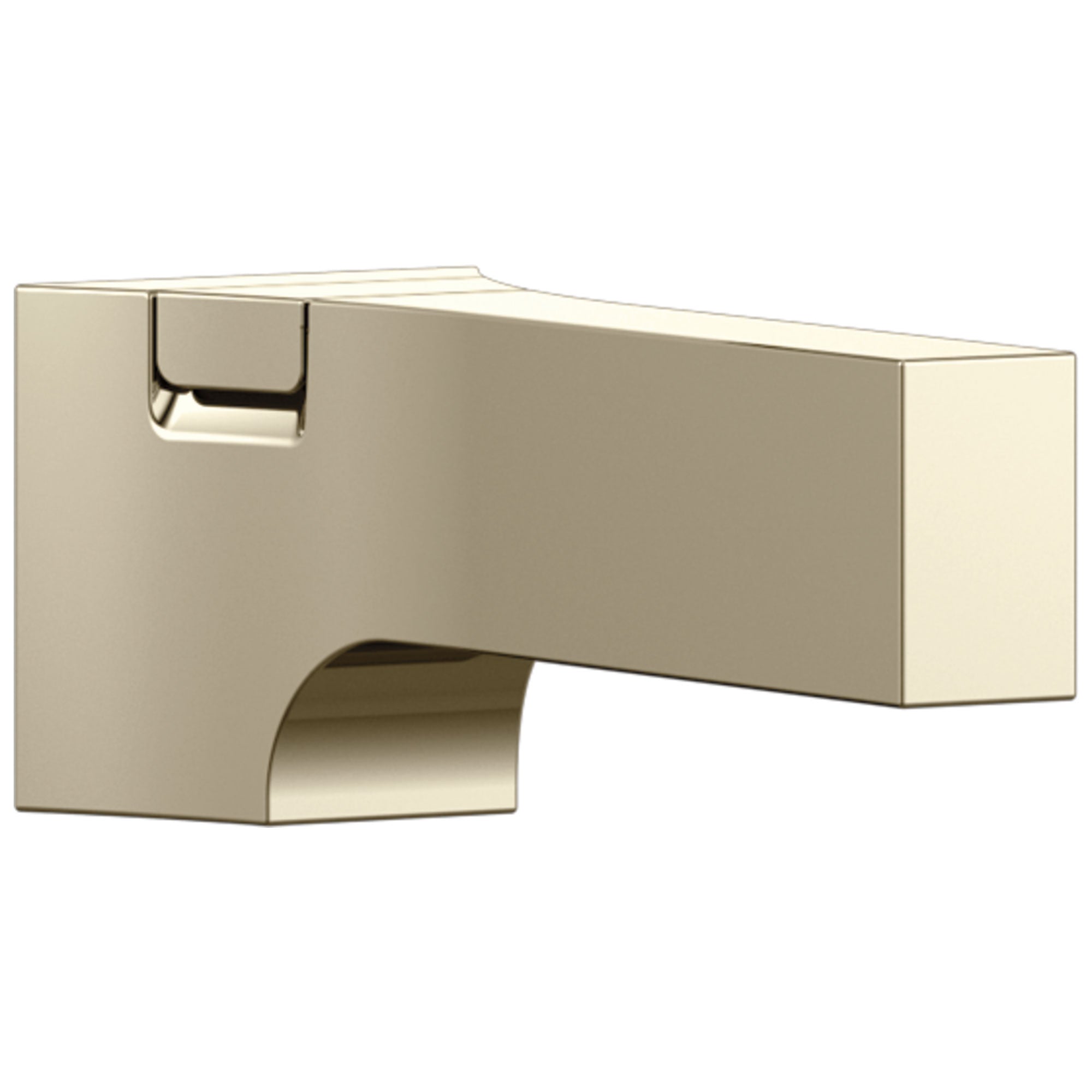 Delta Zura Collection Polished Nickel Finish Modern Tub Spout with Pull Up Diverter DRP84412PN